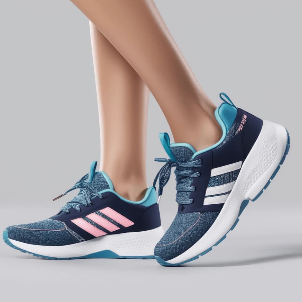 OceanBreeze Girls' Blue Comfort Sneakers
