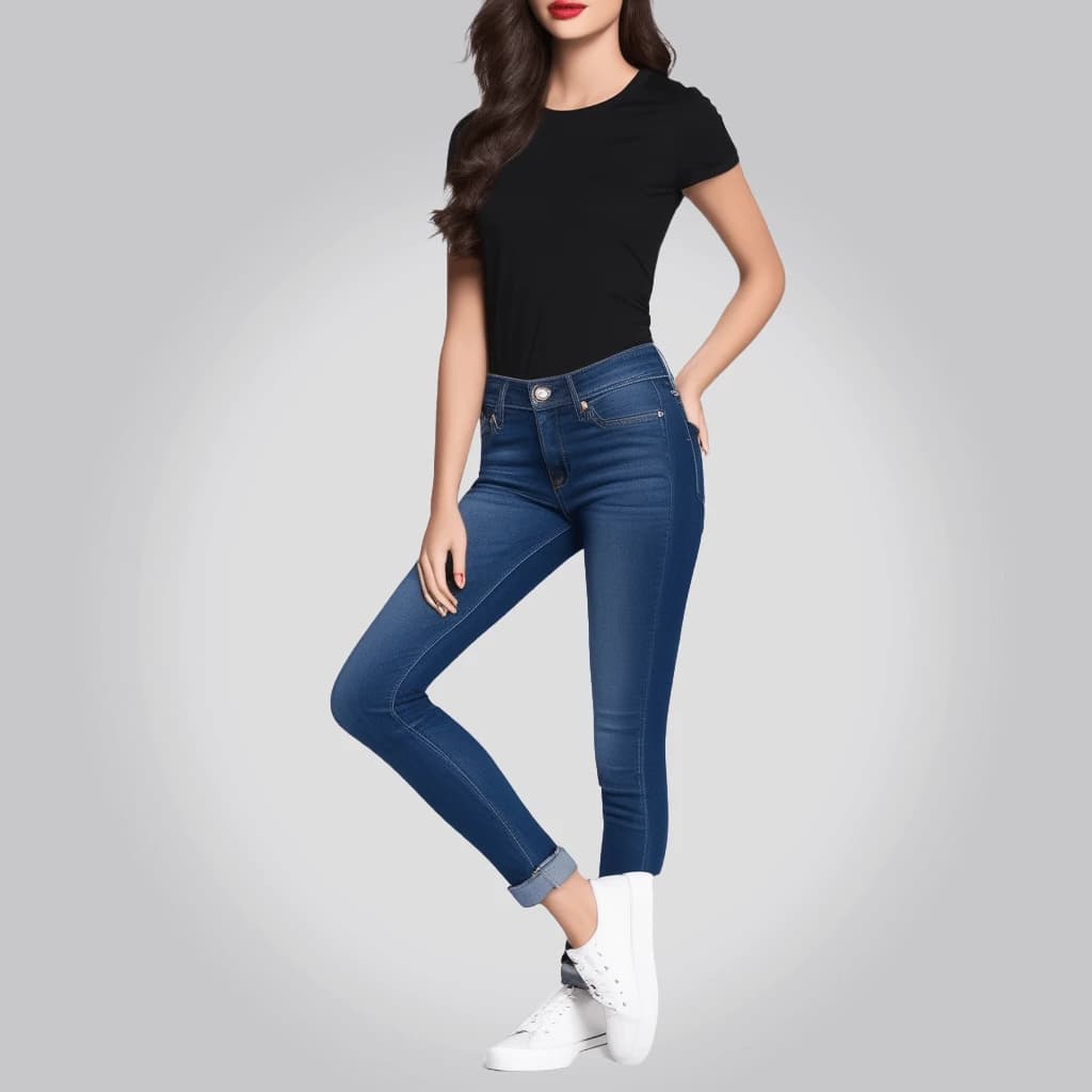 Skyline Elegance High Rise Slim Fit Women's Jeans