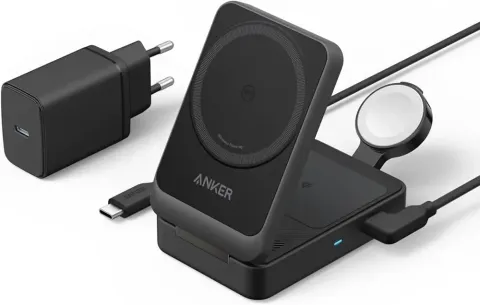 Anker MagGO 15W 3-IN-1 CHarging station Qi2 black