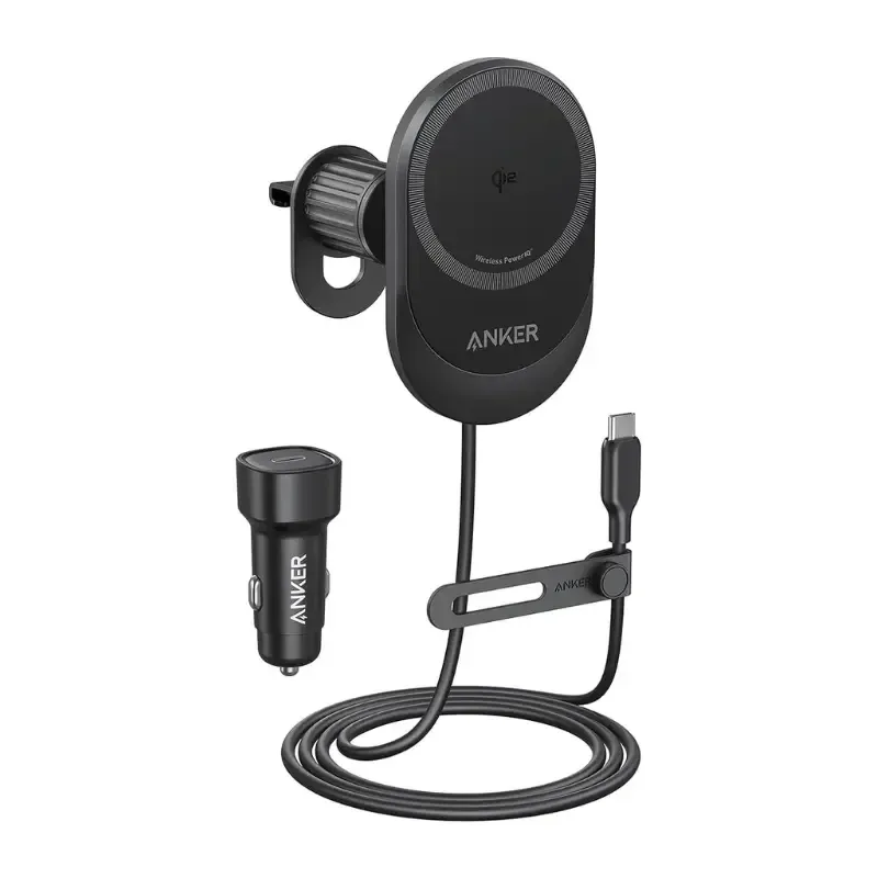 Anker MagSafe car charger 15w Qi2 with 360 phone holder