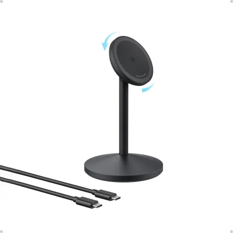 Anker MAGgo Wireless charger Single stand 15W Qi2 black