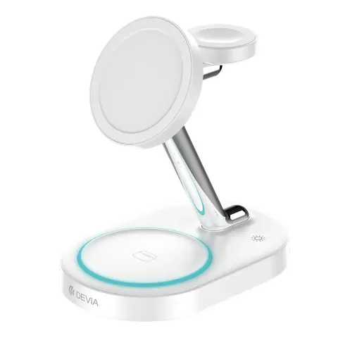 DEVIA 3 IN 1 WIRELESS CHARGER WHITE